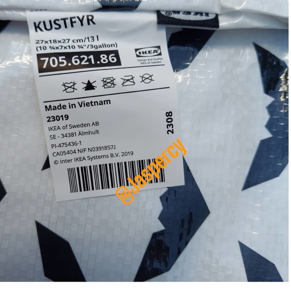 IKEA - KUSTFYR Set of Two Fall Autumn Halloween Orange Bat Shopping Tote… - Picture 7 of 10